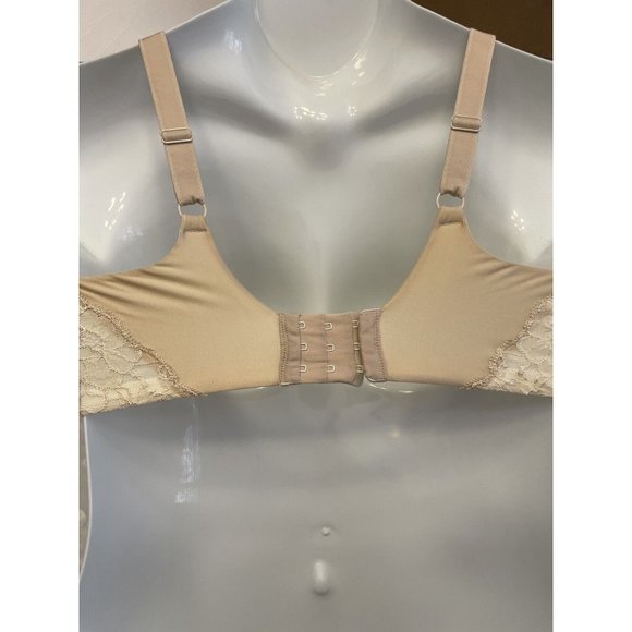 Maidenform Size 38DD‎ Comfort Devotion Full Fit Embellished T Shirt Bra Beige - Picture 3 of 13